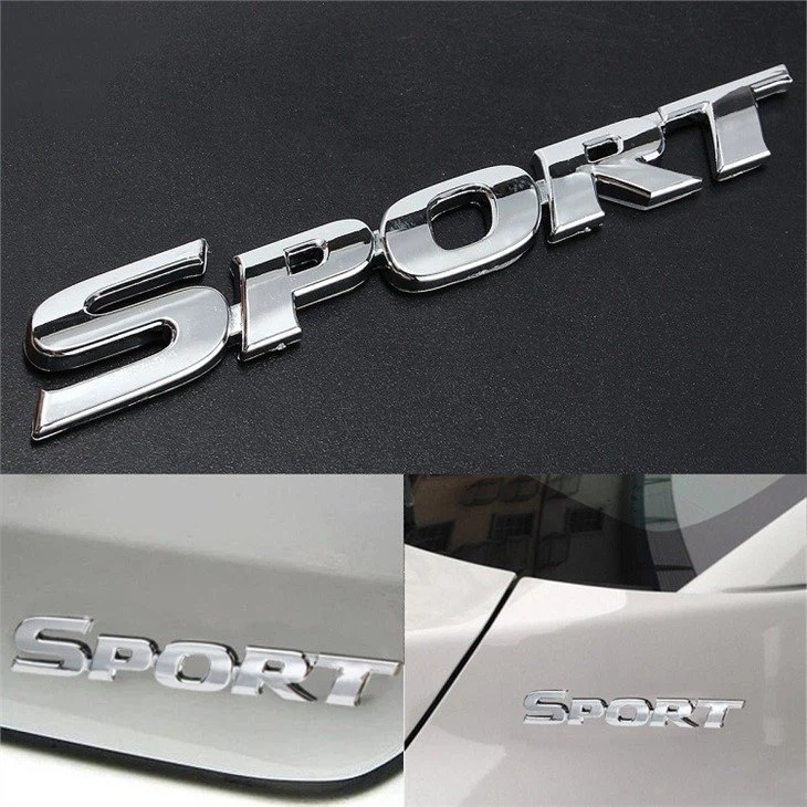Electroplating Chrome ABS Car Sticker 3D Plastic Car Logo Sticker